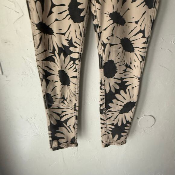 Bleulab Reversible Skinny Jeans Floral Beige‎ Black Print Size 28 Y2K Statement - Picture 3 of 9